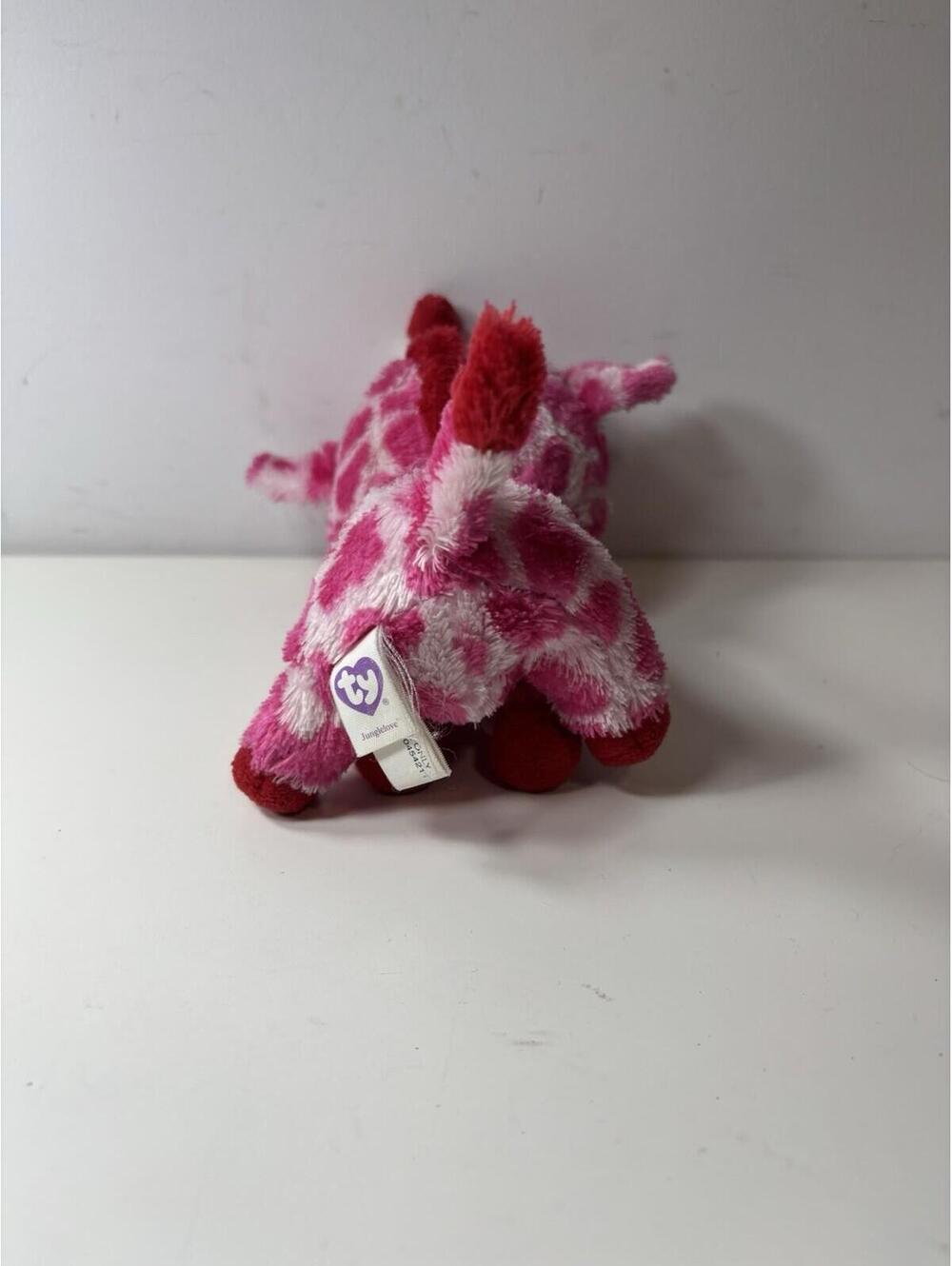 Ty Beanie Boos - JUNGLELOVE the Pink Giraffe (6 Inch) Stuffed Animal Toy - Picture 6 of 7